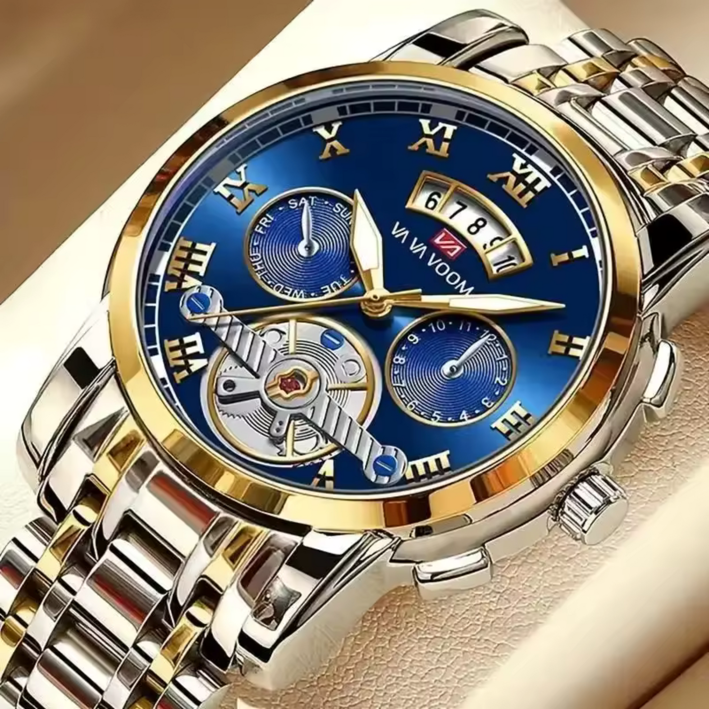 Top Brand Men's Luxury Stainless Steel Watch – Luminous, 3Bar Waterproof, Casual & Sporty Design