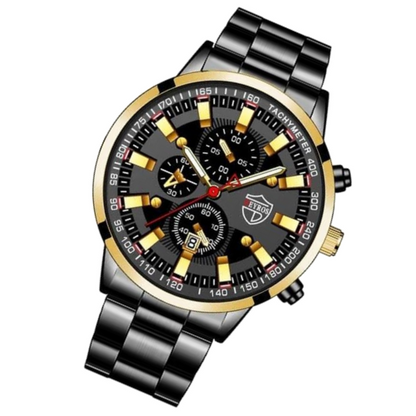 Men's Sports Quartz Watch – Big Dial, Auto Date, Silicone Strap, Gift for Him